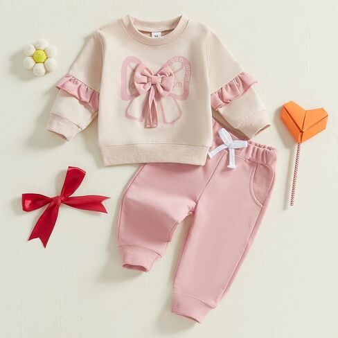 Toddler Baby Girl Fall Outfit Infant Goose Print Sweatshirt Tops and Jogger Pants 6 12 18 24M 2T Girl Clothes in Saudi Arabia