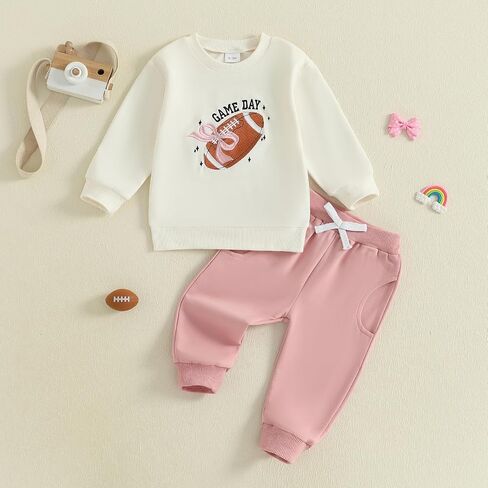Toddler Baby Girl Fall Outfit Infant Goose Print Sweatshirt Tops and Jogger Pants 6 12 18 24M 2T Girl Clothes in Saudi Arabia