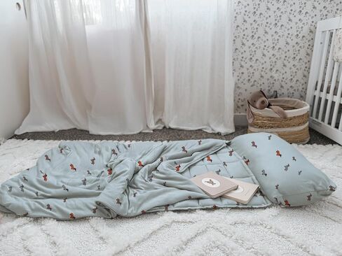 حصيرة نابضة غونامونا للأطفال ، حصيرة ناعم للنوم مع بطانية سحابية ، وسادة وحشو إضافي ، قابلة للغسل ، 1.0 ، مثالية للرعاية النهارية ومدرسة ما قبل المدرسة ، 54 "× 27" in Kuwait