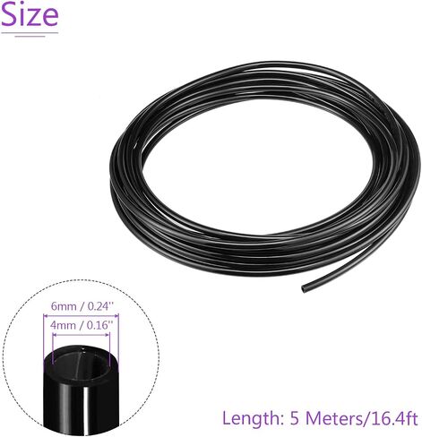 DMiotech 4mmx6mm Pneumatic Tubing, 4 Meters/13.1ft Air Compressor PU Line Hose Tube for Water Fluid Transfer, Red in Saudi Arabia
