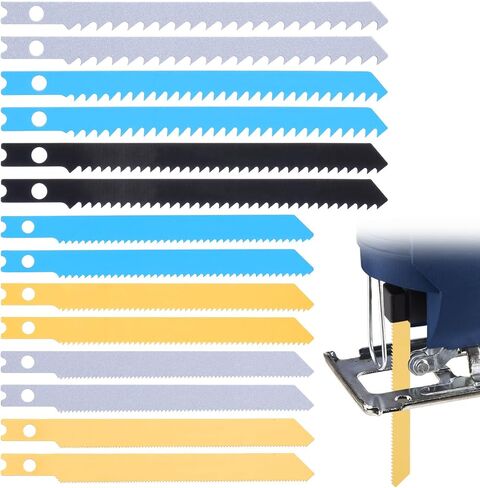 30pcs Jig Saw Blades for Wood, U-Shank Jig Saw Blade Set,Multi-Purpose Jigs Saws Blades,High Carbon Steel Jigs Saws Blade Set for Wood,Metal Plastic Cutting,6T 8T 10T 14T 18T 24T 32T in Saudi Arabia