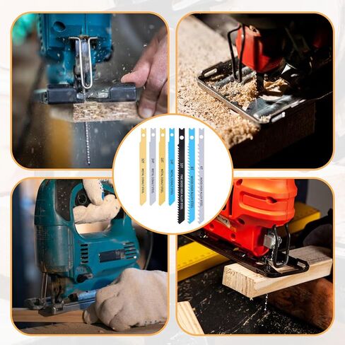 30pcs Jig Saw Blades for Wood, U-Shank Jig Saw Blade Set,Multi-Purpose Jigs Saws Blades,High Carbon Steel Jigs Saws Blade Set for Wood,Metal Plastic Cutting,6T 8T 10T 14T 18T 24T 32T in Saudi Arabia
