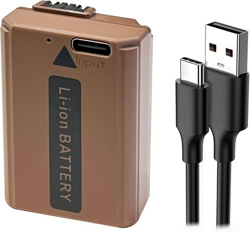 Synergy Digital Camera Battery, Compatible with Sony Alpha SLT-A33 Digital Camera, (LI-ion, 7.2V, 1500mAh), Replacement for Sony NP-FW50 Battery - Built-in USB-C Direct Charge, Cable Included in Saudi Arabia