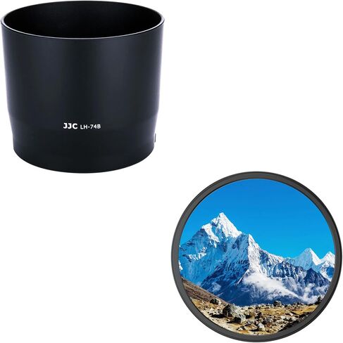 JJC ET-74B Bayonet Lens Hood & 67mm Ultra-Low Reflectivity UV Filter for Canon RF 100-400mm f/5.6-8 is USM and EF 70-300mm f/4-5.6 is II USM Lens in Saudi Arabia