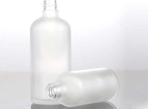 100ml/3.4oz Frosted Glass Dropper Bottles,2 Packs Essential Oil Dropper Bottles Perfume Sample Bottles Cosmetic Containers With Glass Eye Dropper (rose gold lids) in Kuwait