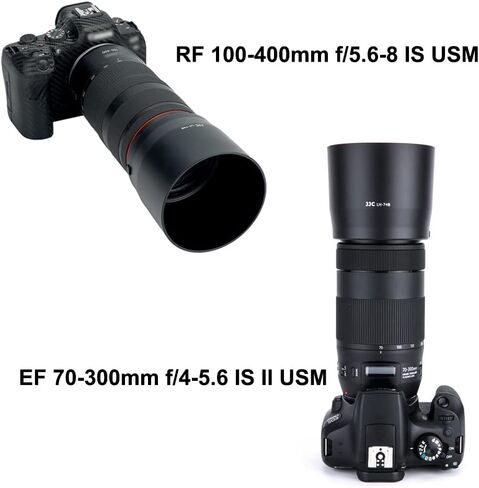 JJC ET-74B Bayonet Lens Hood & Intervalometer Timer Remote Shutter Release for Canon RF 100-400mm f/5.6-8 is USM and EF 70-300mm f/4-5.6 is II USM Lens & Canon EOS Rebel Cameras in Saudi Arabia