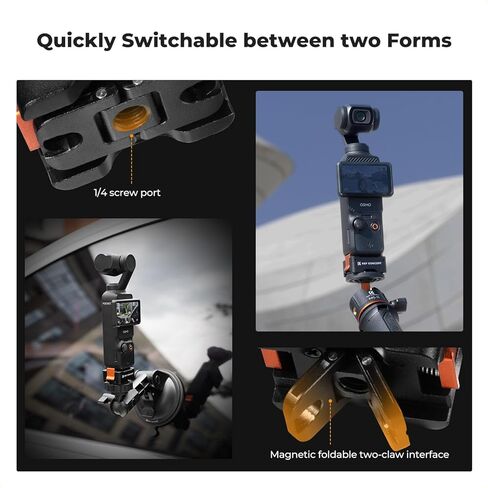 K&F Concept 2Pack Quick Release Adapter Mount for DJI Osmo Pocket 3 ، قم بإنشاء التحرير والسرد ، وترايب جبل مناسب ARCA-SWISS in Kuwait