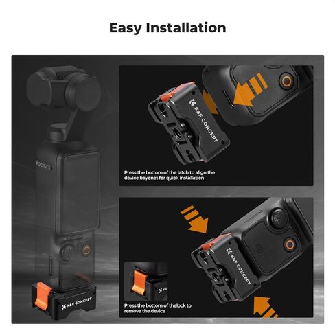 K&F Concept 2Pack Quick Release Adapter Mount for DJI Osmo Pocket 3 ، قم بإنشاء التحرير والسرد ، وترايب جبل مناسب ARCA-SWISS in Kuwait