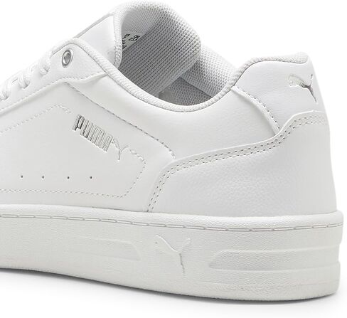 PUMA Women's Court Classy Shoes, White-Silver, 5.5 in Saudi Arabia