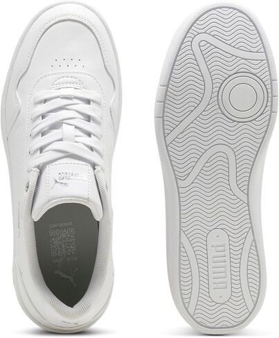 PUMA Women's Court Classy Shoes, White-Silver, 5.5 in Saudi Arabia