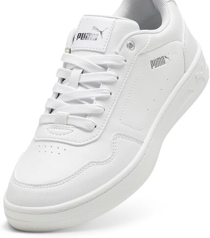 PUMA Women's Court Classy Shoes, White-Silver, 5.5 in Saudi Arabia