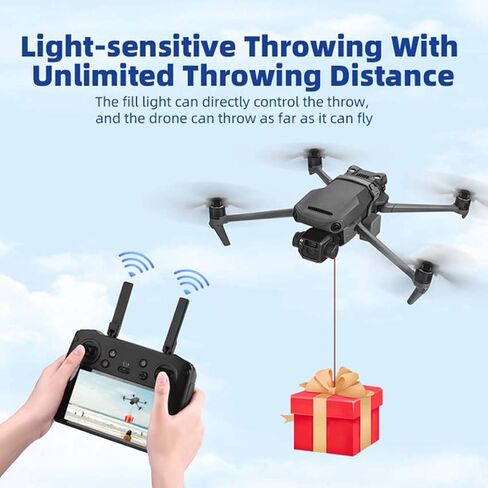 جهاز Airdrop Aerial Thrower Drone Accessories لـ DJI Mavic 3/3 Pro/3 Classic ، نظام إسقاط سريع النافعة للحفلات الزفاف وصيد الأسماك وتوصيل الطعم in Kuwait
