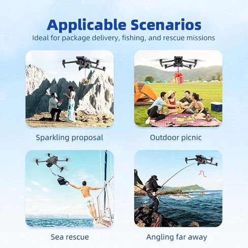 جهاز Airdrop Aerial Thrower Drone Accessories لـ DJI Mavic 3/3 Pro/3 Classic ، نظام إسقاط سريع النافعة للحفلات الزفاف وصيد الأسماك وتوصيل الطعم in Kuwait