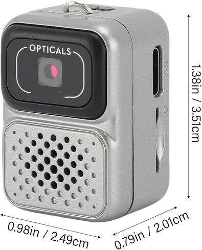 yunir mini keychain camera 1080p ، camcorder tiny retro Digital مع بطاقة 32 جيجابايت ، كاميرا مدونة محمولة 2 ميجابكسل (رمادي) in Saudi Arabia