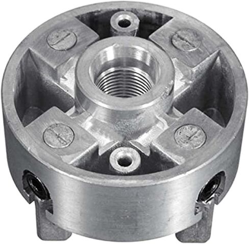 4 Jaw Lathe Chuck Wood Lathe Chuck Wood Turning Clamp Zinc Alloy Silver Milling Drilling Tool Threaded Back for Machine Drill Chuck in Kuwait