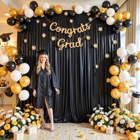 White Satin Backdrop Curtains 2 Panels - Glitter Photo Drapes for Baby Shower, 10x10FT Shimmer Back Drop Cloth, Wrinkle Free for Birthday Party Prom Wedding Stage Background in Kuwait