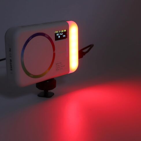 FOCKT RGB ضوء فيديو ، ضوء مغناطيسي محمول في الكاميرا ، 360 درجة ملء ملء الضوء 2500-9000K مع بطارية 4000mAh لمؤتمر فيديو التصوير الفوتوغرافي in Kuwait