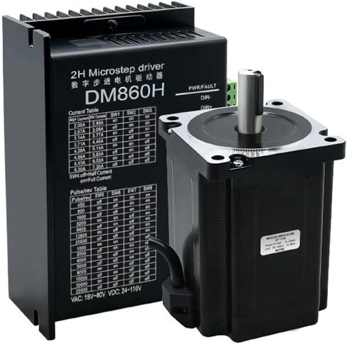 118mm Nema34 Stepper Motor Open Loop or Close Loop DC Engines 8.5Nm with Drive DM860H / HBS86H +3M Encoder Cables for Computerized Numerical Control Router(8.5Nm Open Loop) in Saudi Arabia