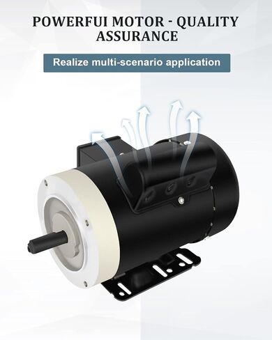 محرك كهربائي 1.5HP محرك أحادي الطور 1750 دورة في الدقيقة 56C 115/230 فولت 5/8 "قطر العمود CW/CCW TEFC IP55 60 هرتز in Saudi Arabia