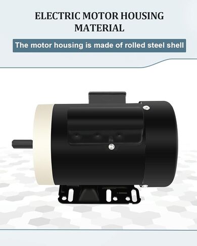 محرك كهربائي 1.5HP محرك أحادي الطور 1750 دورة في الدقيقة 56C 115/230 فولت 5/8 "قطر العمود CW/CCW TEFC IP55 60 هرتز in Saudi Arabia