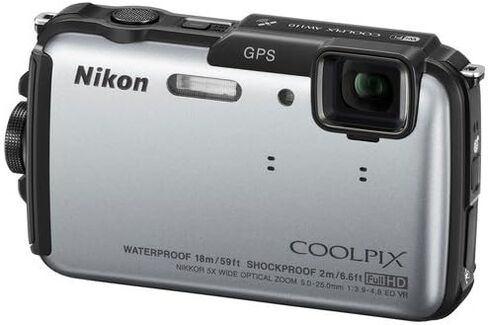 Nikon Coolpix AW110 Wi-Fi والكاميرا الرقمية المقاومة للماء مع GPS (Silver) in Saudi Arabia