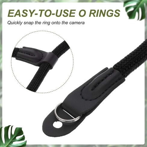حزام كاميرا Patikil ، حزام معصم Climbing Clister Camera Camera Camera Digital Camera Form for Nikon Video Camcorder Monocular Mouthers ، Black in Saudi Arabia