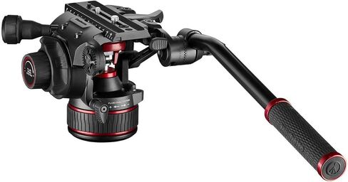 Manfrotto Nitrotech 608 Fluid Head لتصوير الفيديو مع ألياف الكربون Twin Twin Tripod Ground for DSLR ، أنظمة كاميرات الفيديو والفيديو ، وملحقات التصوير الفوتوغرافي - حمولة 14 كجم in Saudi Arabia