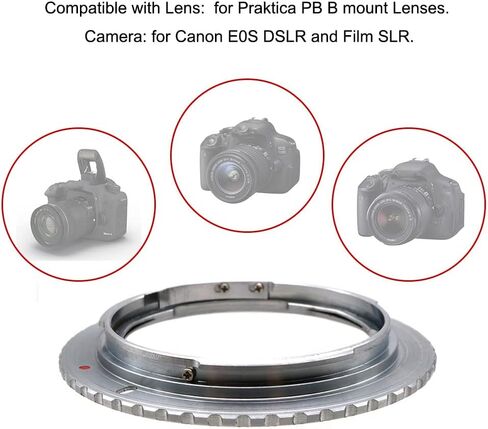 PB-EOS Lens Adapter Ring for Praktica PB P B Lens for Canon EOS EF Mount Camera Metal Dual Purpose Adapter Ring Manual Focus in Saudi Arabia