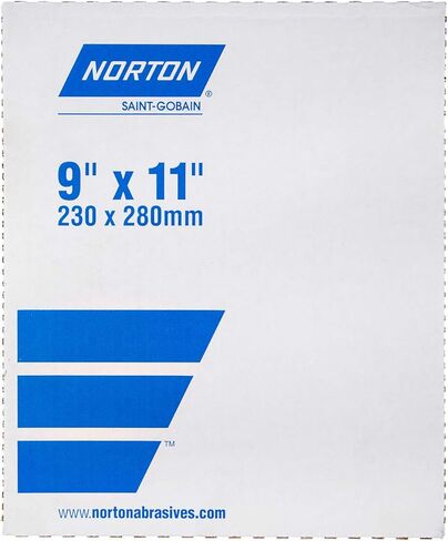 Norton 66261139361 9x11" Blue-Bak T414 Silicon Carbide Waterproof Paper Sanding Sheets, 500 Grit, 50 Pack in Saudi Arabia
