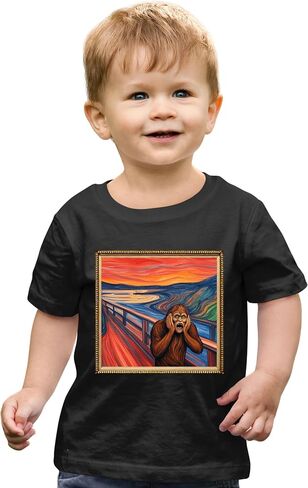 اذهب إلى Bigfoot The Scream - The Lost Original Funny Sasquatch Mens Toddler Women Youth Shirt in Saudi Arabia