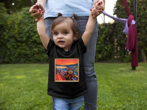 اذهب إلى Bigfoot The Scream - The Lost Original Funny Sasquatch Mens Toddler Women Youth Shirt in Saudi Arabia