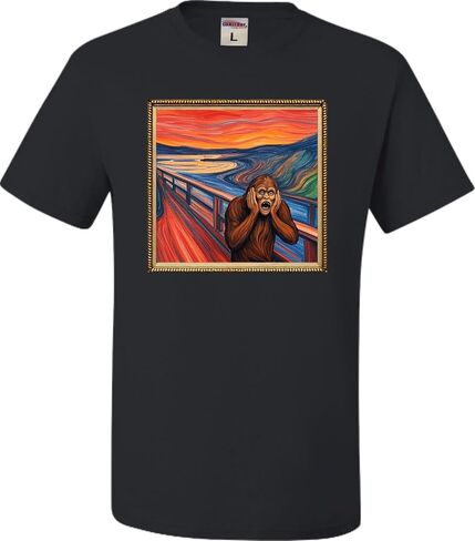اذهب إلى Bigfoot The Scream - The Lost Original Funny Sasquatch Mens Toddler Women Youth Shirt in Saudi Arabia
