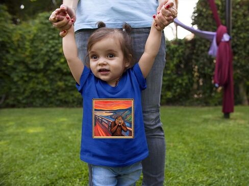اذهب إلى Bigfoot The Scream - The Lost Original Funny Sasquatch Mens Toddler Women Youth Shirt in Saudi Arabia