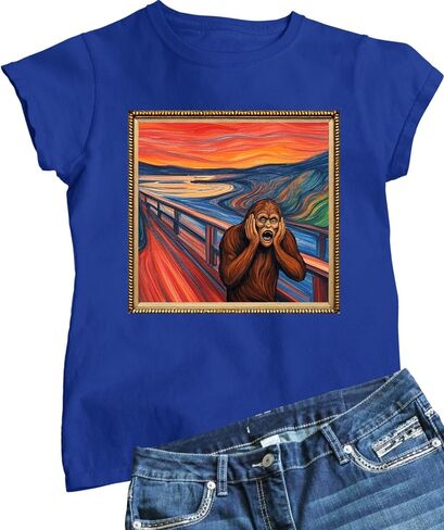 اذهب إلى Bigfoot The Scream - The Lost Original Funny Sasquatch Mens Toddler Women Youth Shirt in Saudi Arabia