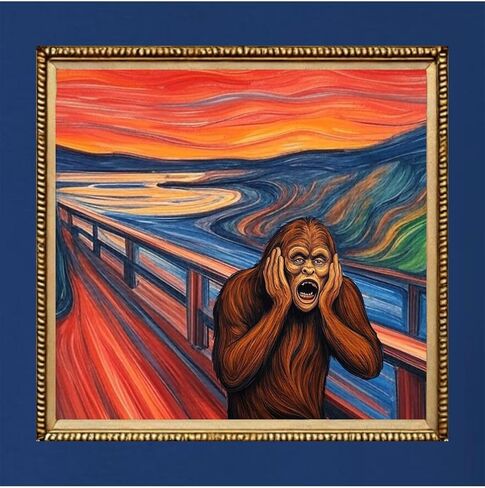 اذهب إلى Bigfoot The Scream - The Lost Original Funny Sasquatch Mens Toddler Women Youth Shirt in Saudi Arabia