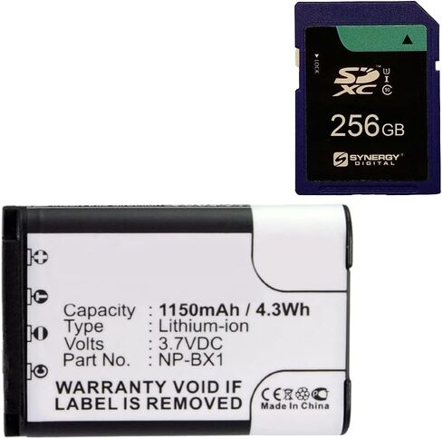 تعمل مجموعة الملحقات المتوافقة مع Synergy Digital ، مع Sony Cyber-Shot DSC-RX100 VA Camera Digital Camera: بطارية SDCAM-L9170 ، بطاقة ذاكرة KSD256GB in Saudi Arabia