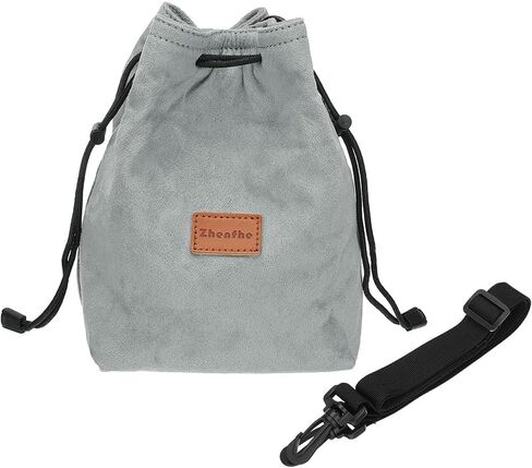 Camera Bag, for SLR DSLR, for Lenses <230mm Long <160mm Diameter, Inner Pocket for Batteries, Memory Cards, With Shoulder Strap, Camera Crossbody Bag for Women and Men(9.8×6.3×4inch),Grey in Saudi Arabia
