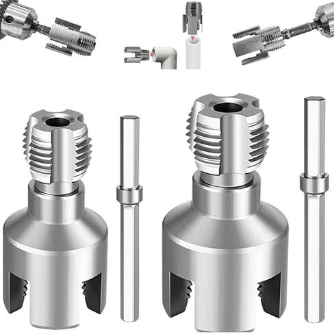أداة خيط الأنابيب الداخلية والخارجية المتكاملة ، أداة قطع مؤشر ترابط أنابيب PVC ، 1/2 "＆ 3/4" أداة إصلاح البراغي الزاوية ، لخيوط قطع الحفر الكهربائية (1/2 "+3/4") in Kuwait