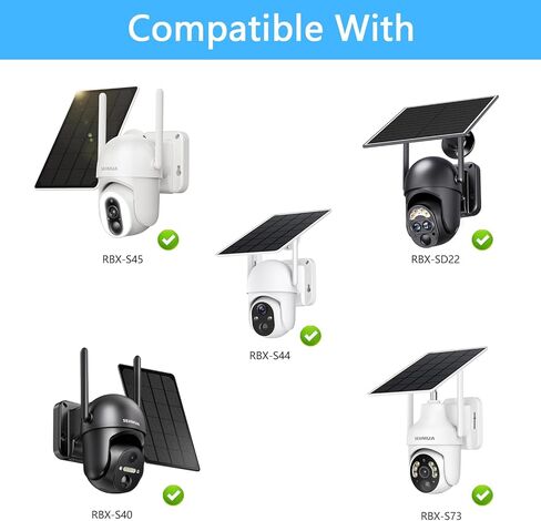 Corner Mount Compatible with SEHMUA Solar Security Cameras (RBX-S45/ RBX-S44/RBX-S40/RBX-S73/RBX-SD22) and Reolink Argus PT 3MP/4MP/5MP/2K, 4K/8MP, Reolink Go PT Ultra Camera（White） in Saudi Arabia