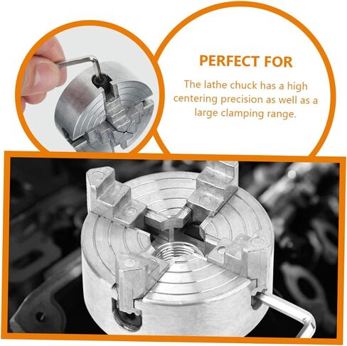 Jack Chuck Clamp for Metal Lathe Zinc Alloy 4-jaw Chuck Compact Clamp for Woodworking Projects in Saudi Arabia