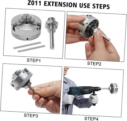 Jack Chuck Clamp for Metal Lathe Zinc Alloy 4-jaw Chuck Compact Clamp for Woodworking Projects in Saudi Arabia