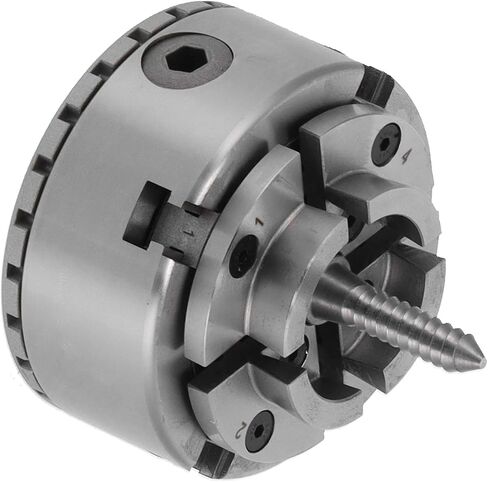 SelfCentering Lathe Chuck Set HeavyDuty Woodworking Tool with Interface of In 8 KP96E 4 In in Saudi Arabia