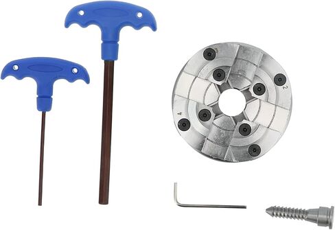 SelfCentering Lathe Chuck Set HeavyDuty Woodworking Tool with Interface of In 8 KP96E 4 In in Saudi Arabia