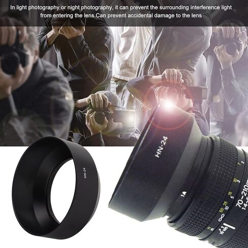Camera Lens Hood, Metal Lens Hood, Telescope Lens Hood, Suitable for Backlight, Side Light, Or Flash Photography in Saudi Arabia