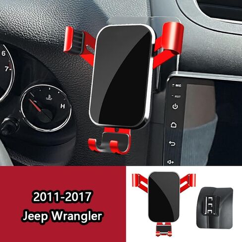 حامل هاتف السيارة لجيب Wrangler 2011-2017 ، حامل قابل للتعديل 360 درجة ، قبضة آمنة ، وسهلة الاستخدام يد واحدة ، وخالية من اليدين للقيادة الآمنة ، والتصميم اليومي المتين ، C Red in Kuwait