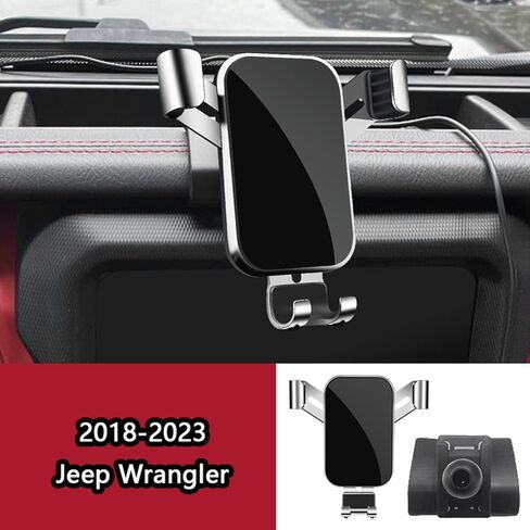 حامل هاتف السيارة لجيب Wrangler 2018-2023 ، حامل دوران قابل للتعديل 360 درجة ، قبضة آمنة ، وسهلة الاستخدام يد واحدة ، وخالية من اليدين للقيادة الآمنة ، والتصميم اليومي المتين ، و S Silver in Kuwait