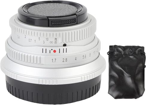 Camera Manual Focus Fixed Lens for FX/X Mount, 25mm F1.7 APS - C Manual Focusing Lens Compatible with XE1 XE2 XA5 XA7 XS10 XM5 (Silver) in Saudi Arabia