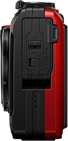 OM System Tough TG-7 Digital Camera (RED) مع بطاقة ذاكرة 64 جيجابايت + حالة كاميرا + قارئ بطاقة + TRIPOD + More (حزمة 10pc) (متجددة) in Saudi Arabia