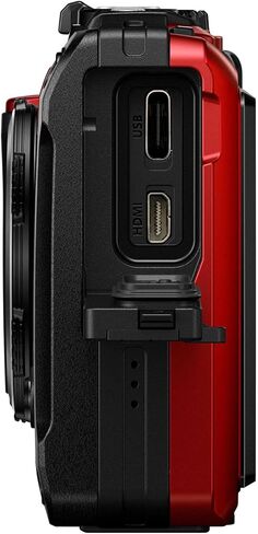 OM System Tough TG-7 Digital Camera (RED) مع بطاقة ذاكرة 64 جيجابايت + حالة كاميرا + قارئ بطاقة + TRIPOD + More (حزمة 10pc) (متجددة) in Saudi Arabia