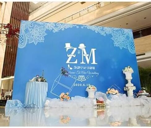 Portable Backdrop Booth Frame Tensens Tension Flug Poppplate Display Stand For Vocal ، معرض Star Trade Booth Frame مع حقيبة حمل (7.5 × 7.5 قدمًا) in Kuwait